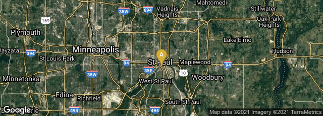 Detail map of Saint Paul, Minnesota, United States