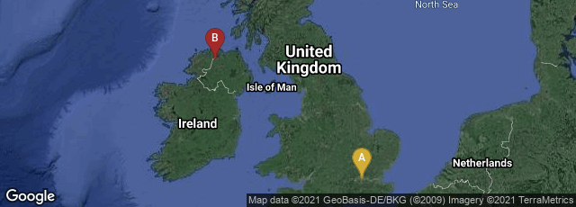 Detail map of London, England, United Kingdom,Londonderry, Northern Ireland, United Kingdom