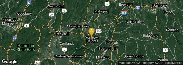 Detail map of Yorktown Heights, New York, United States