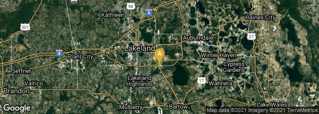 Detail map of Lakeland, Florida, United States