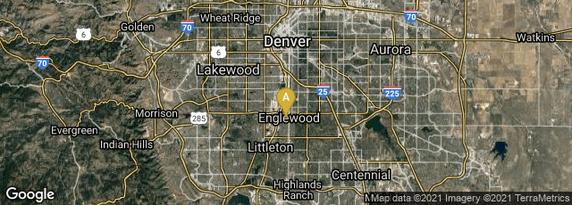 Detail map of Englewood, Colorado, United States