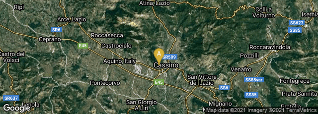 Detail map of Lazio, Italy