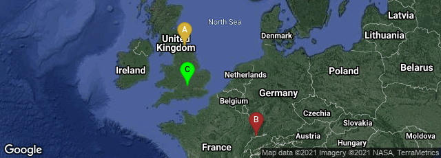 Detail map of Durham, England, United Kingdom,Rosental, Basel, Basel-Stadt, Switzerland,Oxford, England, United Kingdom