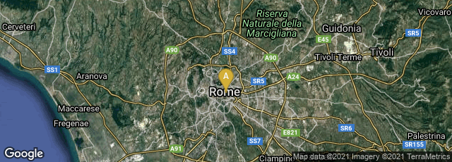 Detail map of Roma, Lazio, Italy