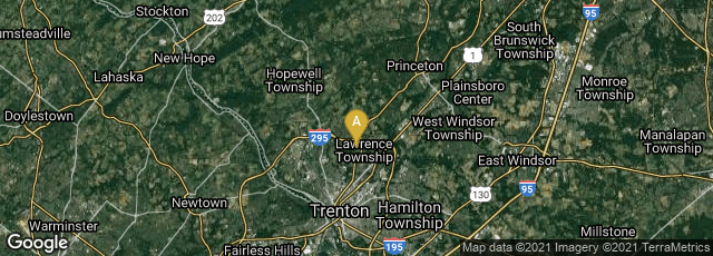 Detail map of Lawrence Township, New Jersey, United States