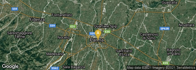 Detail map of Parma, Emilia-Romagna, Italy