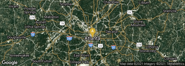 Detail map of Atlanta, Georgia, United States