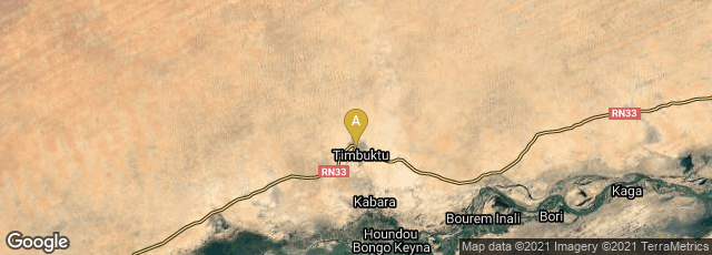 Detail map of Timbuktu, Tombouctou Region, Mali