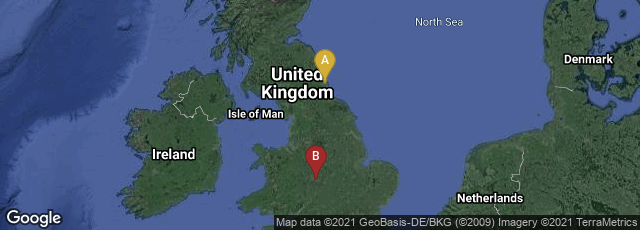Detail map of Hebburn, England, United Kingdom,Birmingham, England, United Kingdom