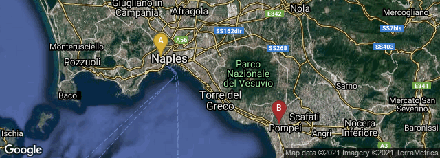 Detail map of Napoli, Campania, Italy,Campania, Italy