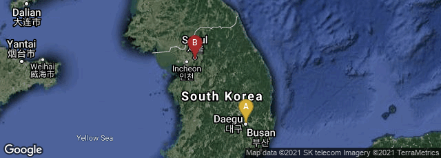 Detail map of Sangyeok 3(sam)-dong, Buk-gu, Daegu, South Korea,Yongsandong 6(yuk)-ga, Yongsan-gu, Seoul, South Korea