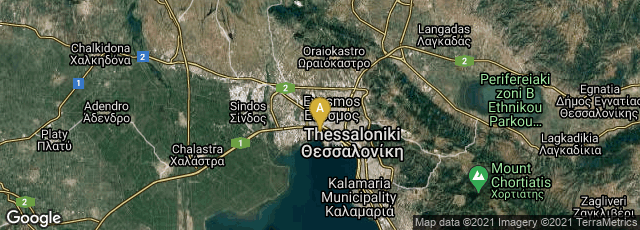 Detail map of Thessaloniki, Greece