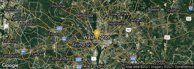 Detail map of Washington, District of Columbia, United States