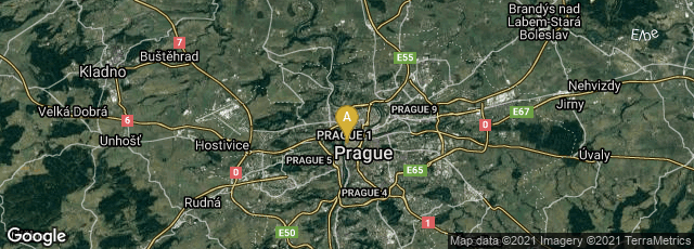 Detail map of Hlavní město Praha, Czechia