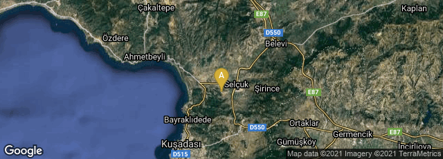 Detail map of İzmir, Turkey