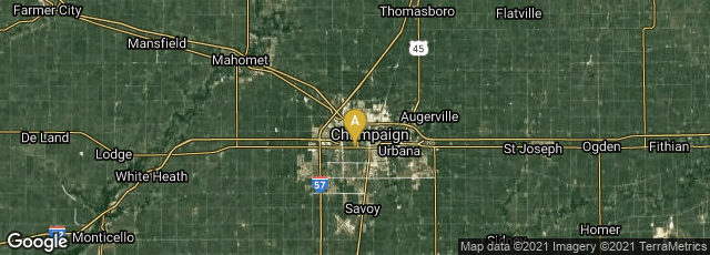 Detail map of Champaign, Illinois, United States