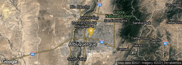 Detail map of Albuquerque, New Mexico, United States