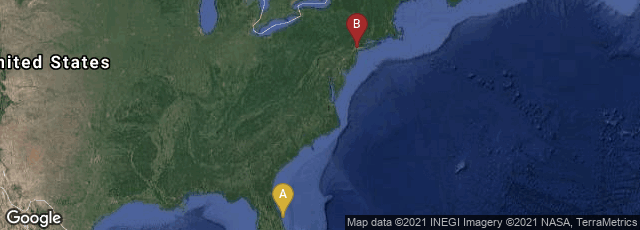 Detail map of Florida, United States,Manhattan, New York, New York, United States