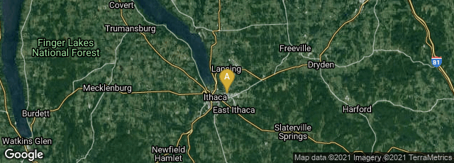 Detail map of Ithaca, New York, United States