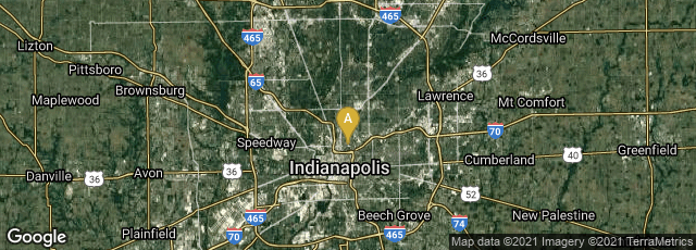 Detail map of Indianapolis, Indiana, United States