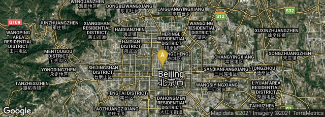Detail map of China, Xicheng Qu, Beijing Shi