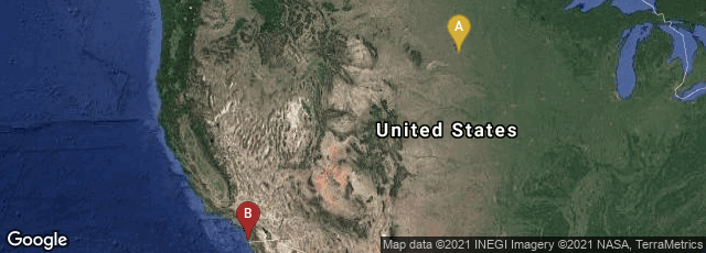 Detail map of Fort Pierre, South Dakota, United States,San Diego, California, United States