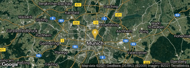 Detail map of Maxvorstadt, München, Bayern, Germany