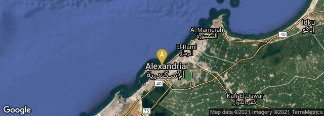 Detail map of Alexandria Governorate, Egypt