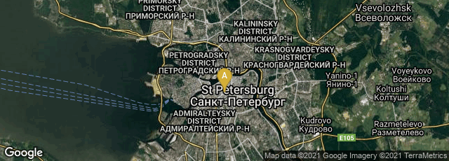 Detail map of Tsentralnyy rayon, Sankt-Peterburg, Russia
