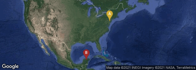 Detail map of Philadelphia, Pennsylvania, United States,Yucatán, Mexico