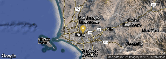 Detail map of Rímac, Municipalidad Metropolitana de Lima, Peru
