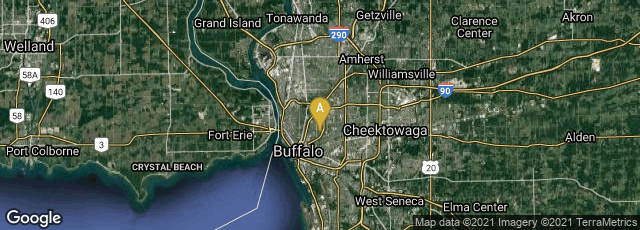 Detail map of Buffalo, New York, United States