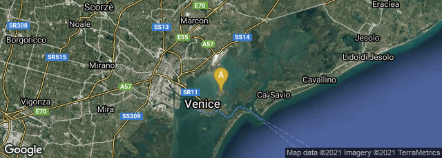 Detail map of Venezia, Veneto, Italy