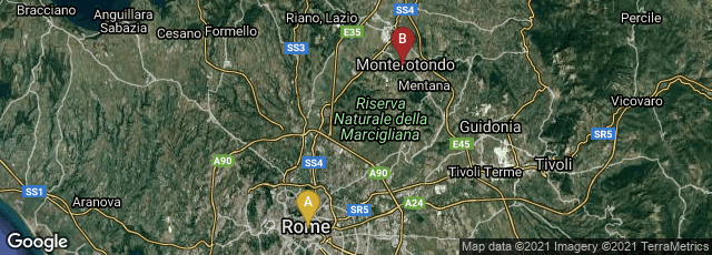 Detail map of Roma, Lazio, Italy,Monterotondo, Lazio, Italy