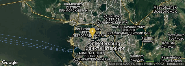 Detail map of Sankt-Peterburg, Russia