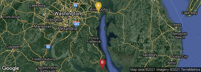 Detail map of Annapolis, Maryland, United States,Saint Marys City, Maryland, United States