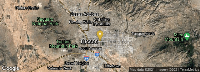 Detail map of Tucson, Arizona, United States