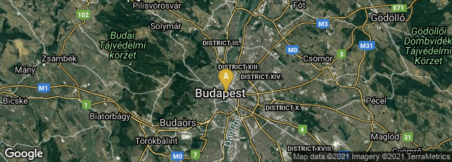 Detail map of V. kerület, Budapest, Hungary