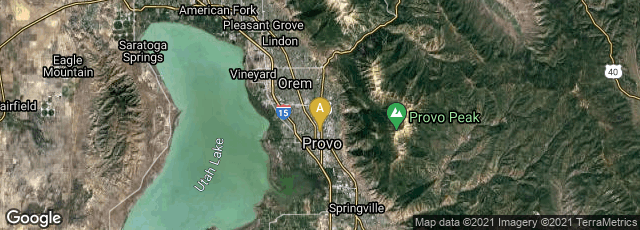 Detail map of Provo, Utah, United States