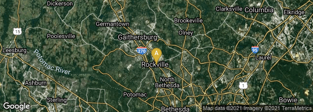 Detail map of Rockville, Maryland, United States