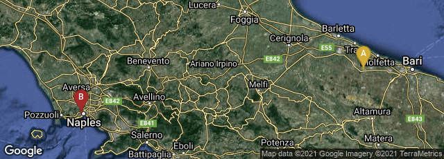 Detail map of Ruvo di Puglia, Puglia, Italy,Napoli, Campania, Italy