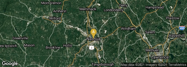 Detail map of Nashua, New Hampshire, United States