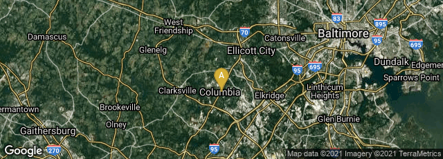 Detail map of Columbia, Maryland, United States