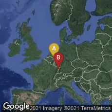 Overview map of Mitte, Aachen, Nordrhein-Westfalen, Germany,Strasbourg, Grand Est, France