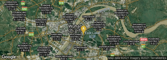 Detail map of Wuchang Qu, Wuhan Shi, Hubei Sheng, China
