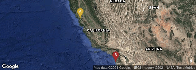 Detail map of Berkeley, California, United States,San Diego, California, United States