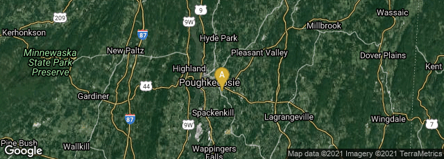 Detail map of Poughkeepsie, New York, United States