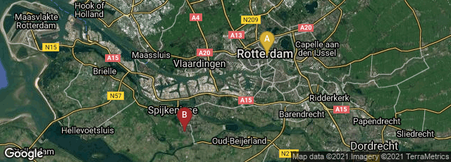 Detail map of Rotterdam, Centrum, Zuid-Holland, Netherlands,Spijkenisse, Zuid-Holland, Netherlands