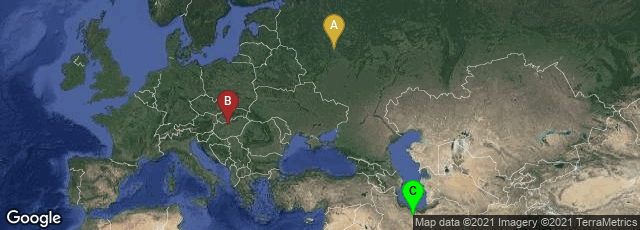 Detail map of Tsentralnyy administrativnyy okrug, Moskva, Russia,XI. kerület, Budapest, Hungary,Iran, Tehran