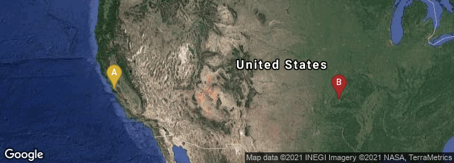 Detail map of Mountain View, California, United States,Bentonville, Arkansas, United States